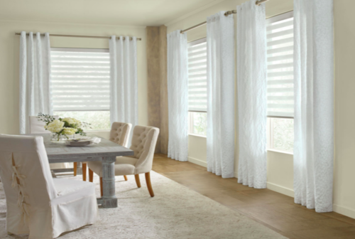 Drapes side panels design studio Hunter Douglas