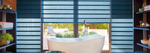 Flat roman shade with doulite