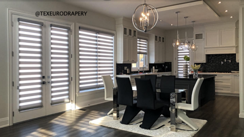 Kitchen zebra shades