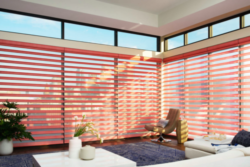 Pink Hunter Douglas pirouettes