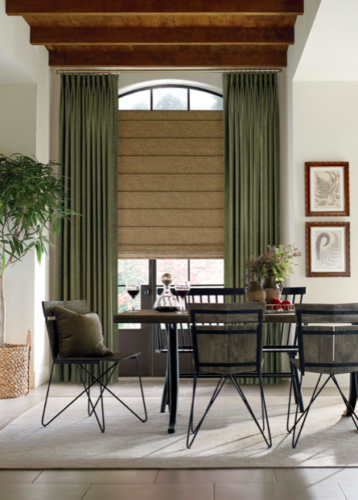 Flat roman shades
