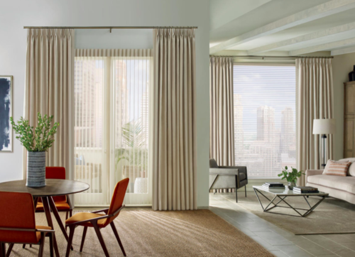 Luminette and Priouette with design studio drapery